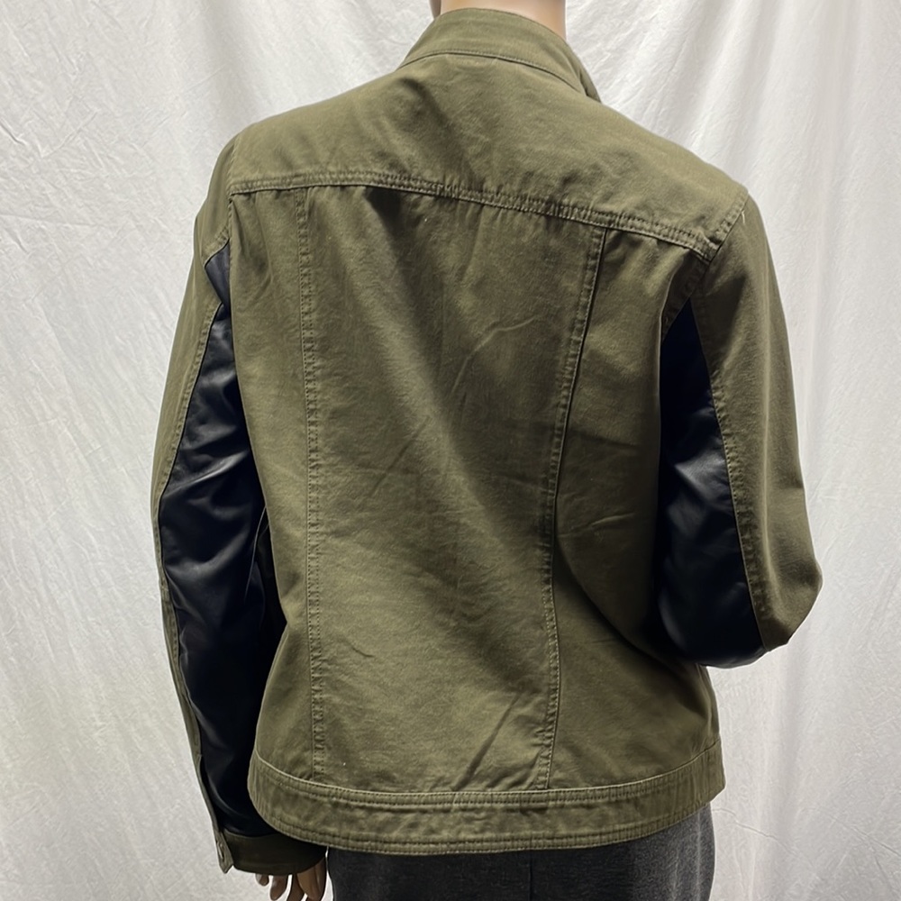 Marc New York Green and Black Faux Leather Jacket - Picture 9 of 11